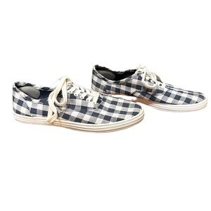 Mossimo Blue and White Plaid Sneakers
